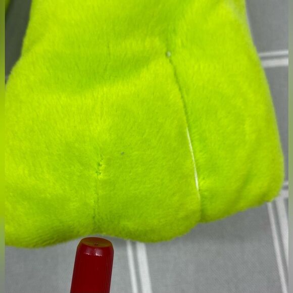 Vtg 90s Nanco Slinky Pets Neon Green Alien Big Head Large 17” - 27” Long Plush - Picture 16 of 16